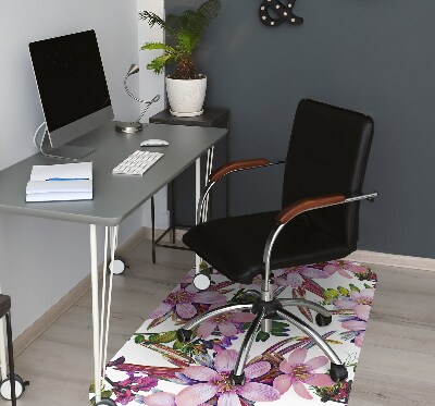 Tapis bureau Fleurs roses