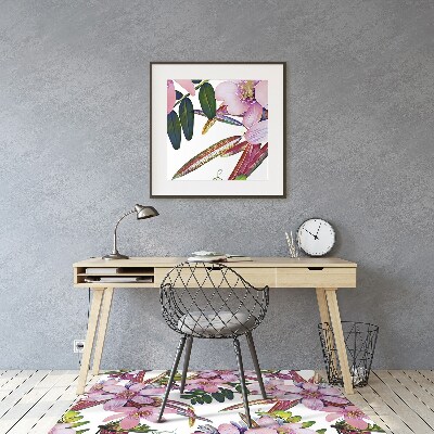 Tapis bureau Fleurs roses