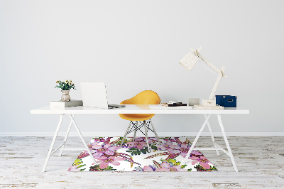 Tapis bureau Fleurs roses