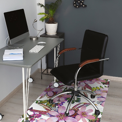 Tapis bureau Fleurs roses