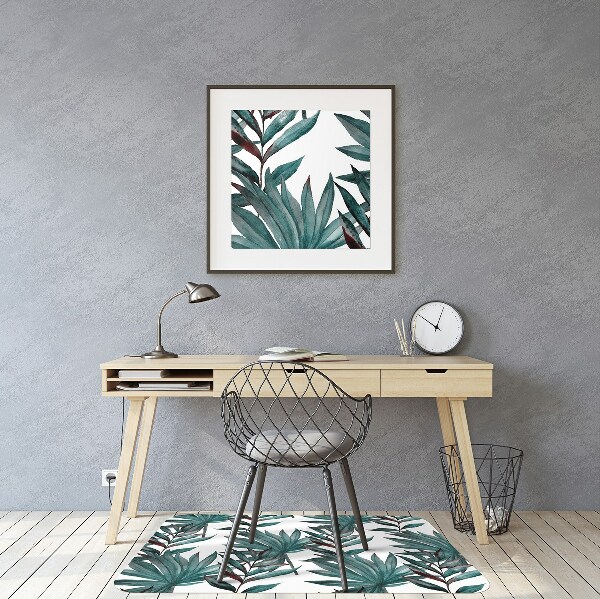 Tapis fauteuil bureau Illustration tropicale