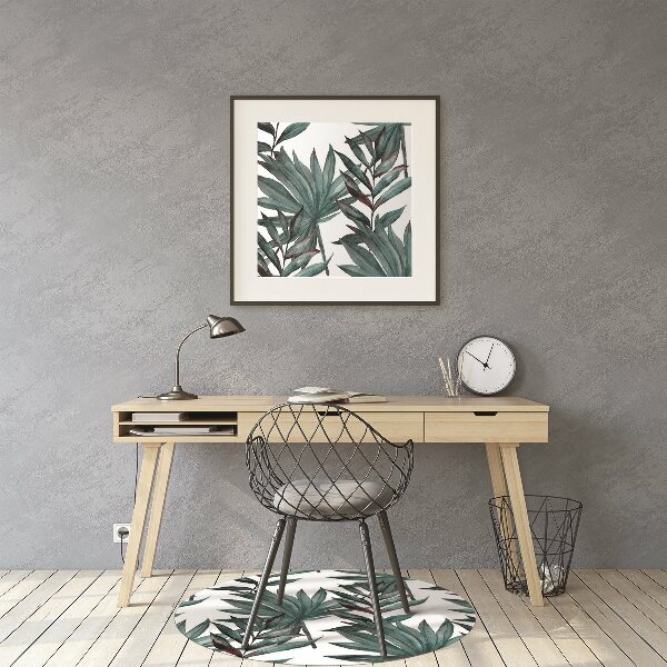 Tapis fauteuil bureau Illustration tropicale