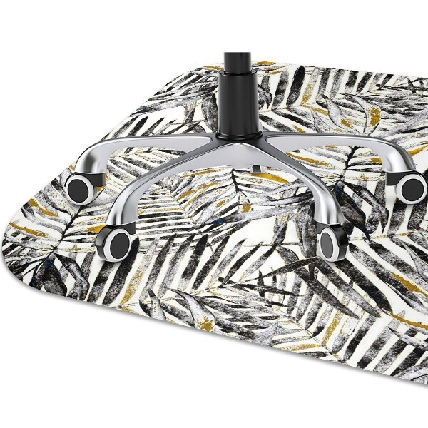 Tapis bureau Feuilles noires