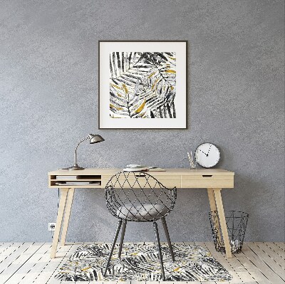 Tapis bureau Feuilles noires