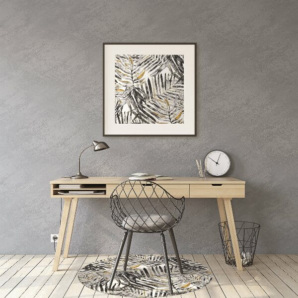 Tapis bureau Feuilles noires