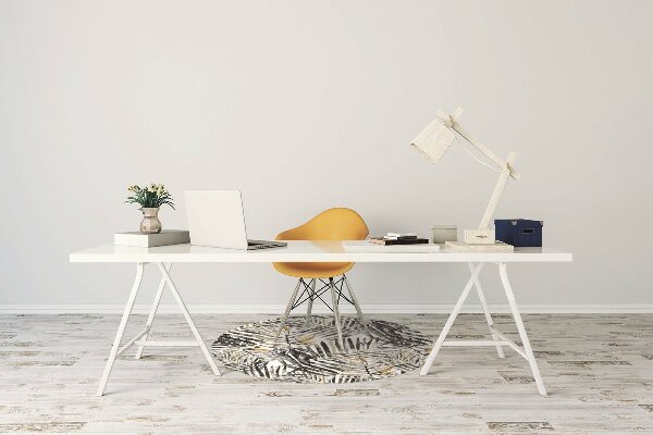 Tapis bureau Feuilles noires