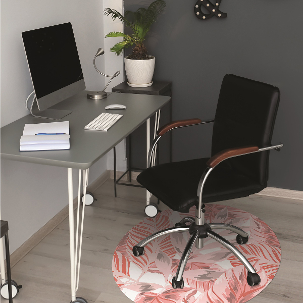 Tapis pour chaise de bureau Jungle rose