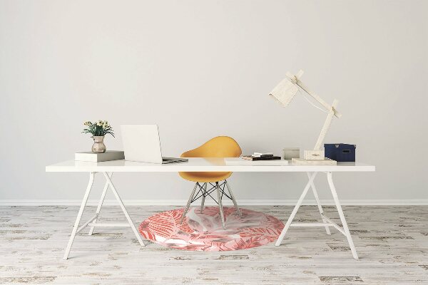 Tapis pour chaise de bureau Jungle rose