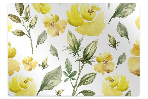 Tapis de chaise Fleurs jaunes