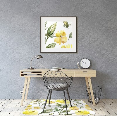 Tapis de chaise Fleurs jaunes