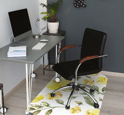 Tapis de chaise Fleurs jaunes