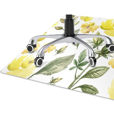 Tapis de chaise Fleurs jaunes