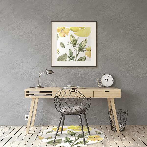 Tapis de chaise Fleurs jaunes