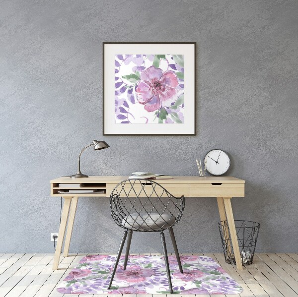 Tapis protège sol Fleurs pourpres