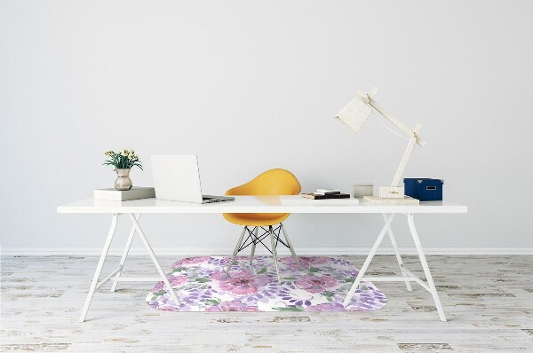 Tapis protège sol Fleurs pourpres