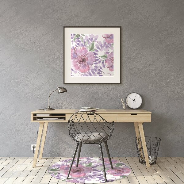 Tapis protège sol Fleurs pourpres