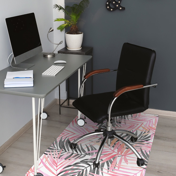 Tapis pour chaise de bureau Feuilles de palmier