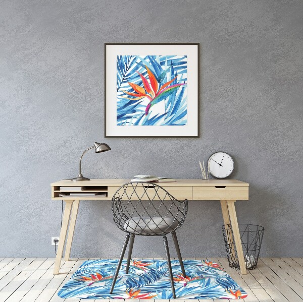 Tapis de chaise Paradis bleu