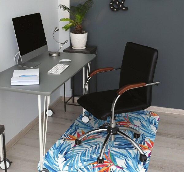 Tapis de chaise Paradis bleu