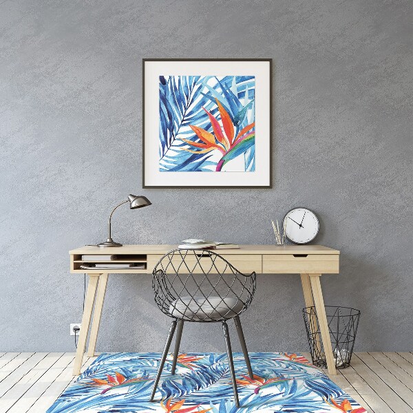 Tapis de chaise Paradis bleu