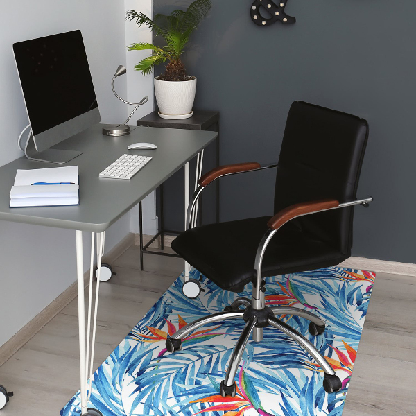 Tapis de chaise Paradis bleu
