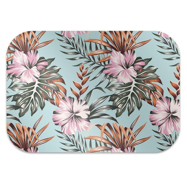 Tapis protège sol Fleurs hibiscus