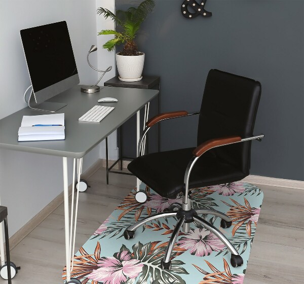 Tapis protège sol Fleurs hibiscus