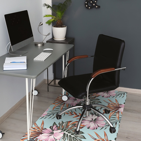 Tapis protège sol Fleurs hibiscus