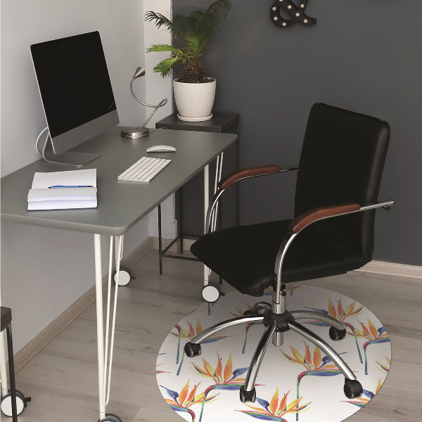 Tapis de chaise de bureau Fleurs colorées