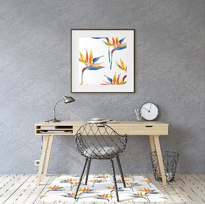 Tapis de chaise de bureau Fleurs colorées