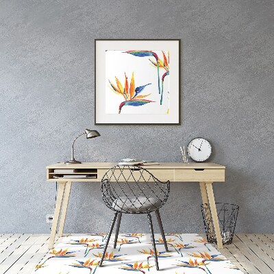 Tapis de chaise de bureau Fleurs colorées