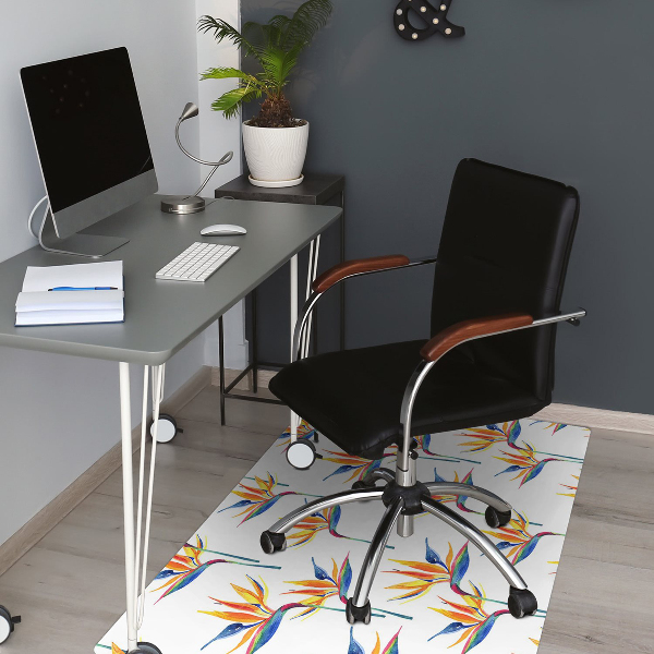 Tapis de chaise de bureau Fleurs colorées