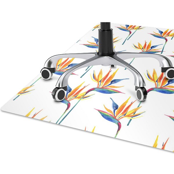 Tapis de chaise de bureau Fleurs colorées