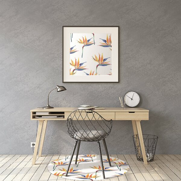Tapis de chaise de bureau Fleurs colorées