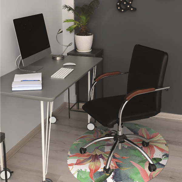 Tapis de chaise de bureau Fleur