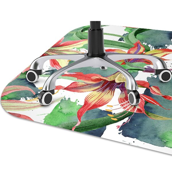 Tapis de chaise de bureau Fleur