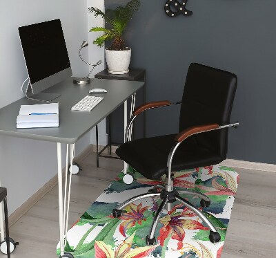 Tapis de chaise de bureau Fleur