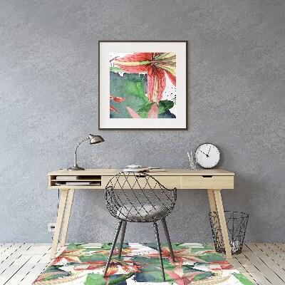 Tapis de chaise de bureau Fleur