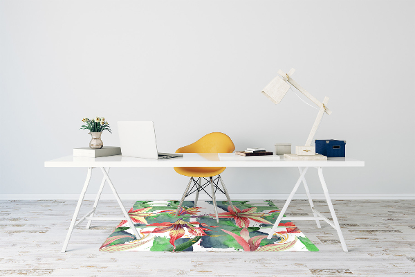 Tapis de chaise de bureau Fleur