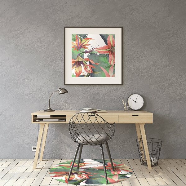 Tapis de chaise de bureau Fleur