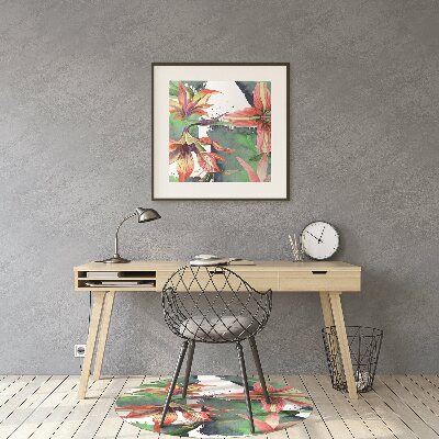 Tapis de chaise de bureau Fleur