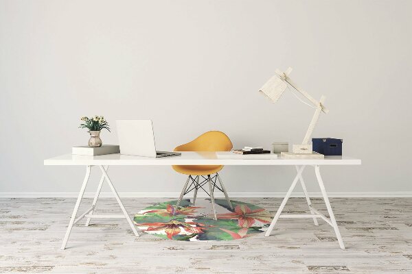 Tapis de chaise de bureau Fleur