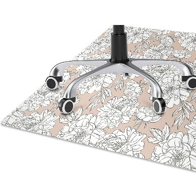 Tapis pour chaise de bureau Fleurs artistiques