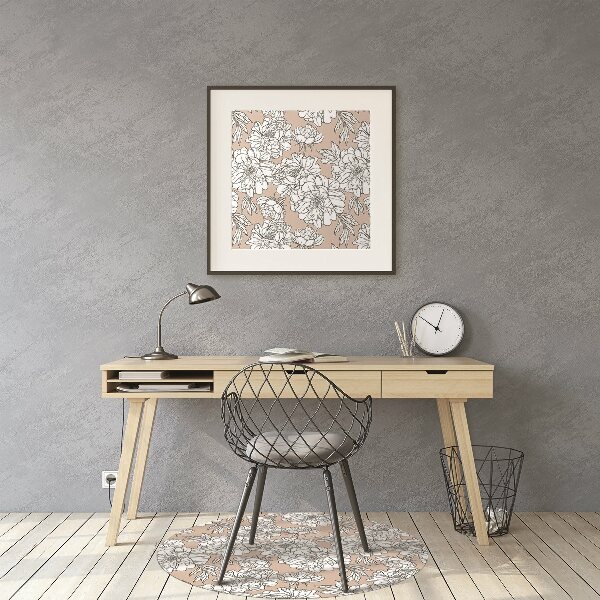 Tapis pour chaise de bureau Fleurs artistiques
