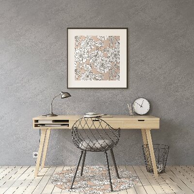 Tapis pour chaise de bureau Fleurs artistiques