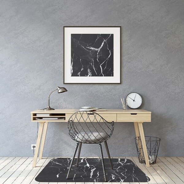 Tapis bureau Marbre noir
