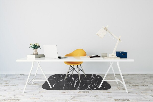 Tapis bureau Marbre noir