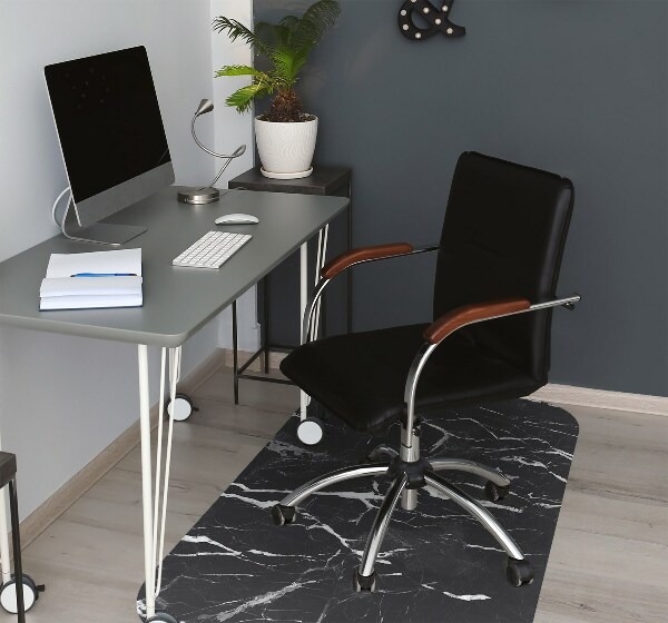 Tapis bureau Marbre noir