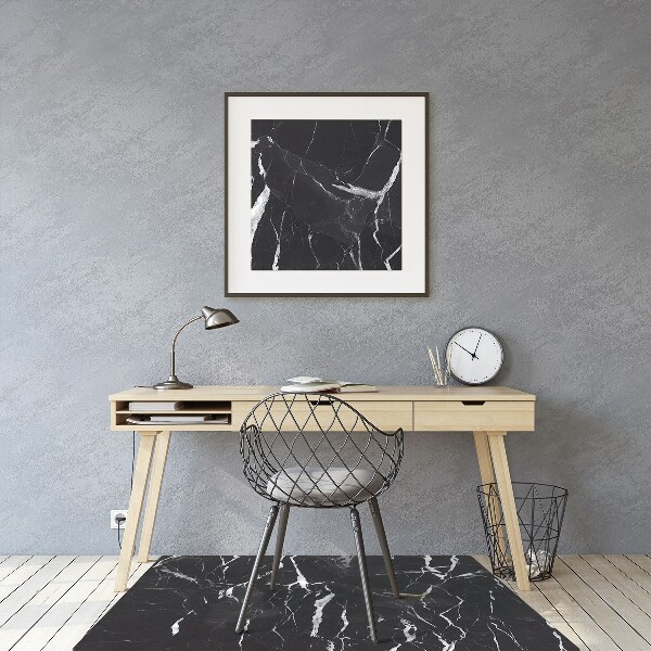 Tapis bureau Marbre noir