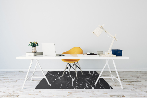 Tapis bureau Marbre noir
